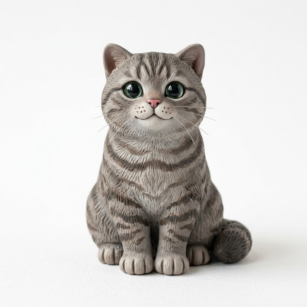 3D 찰흙 냥냥이 피규어